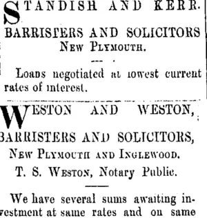 Page 2 Advertisements Column 3 (Taranaki Daily News 19-4-1906)