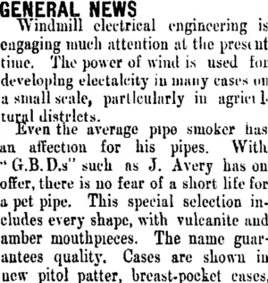 GENERAL NEWS. (Taranaki Daily News 19-4-1906)