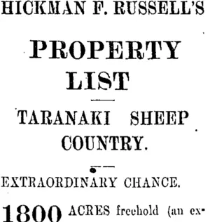 Page 1 Advertisements Column 4 (Taranaki Daily News 26-4-1906)