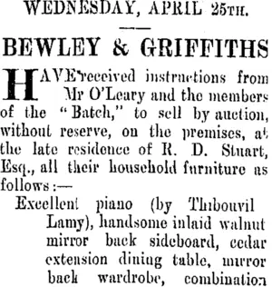 Page 3 Advertisements Column 5 (Taranaki Daily News 21-4-1906)
