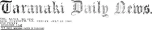 Masthead (Taranaki Daily News 13-7-1906)