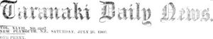 Masthead (Taranaki Daily News 28-7-1906)