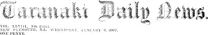 Masthead (Taranaki Daily News 9-1-1907)