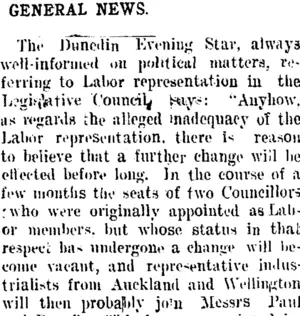 GENERAL NEWS. (Taranaki Daily News 6-4-1907)