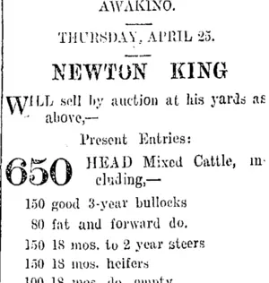 Page 3 Advertisements Column 2 (Taranaki Daily News 16-4-1907)