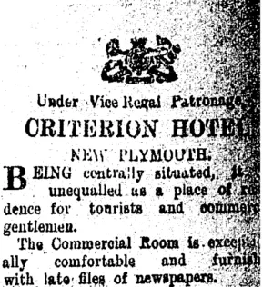 Page 1 Advertisements Column 8 (Taranaki Daily News 8-8-1907)