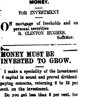 Page 2 Advertisements Column 1 (Taranaki Daily News 20-8-1907)