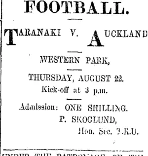 Page 3 Advertisements Column 5 (Taranaki Daily News 20-8-1907)