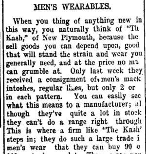 Page 4 Advertisements Column 2 (Taranaki Daily News 30-8-1907)