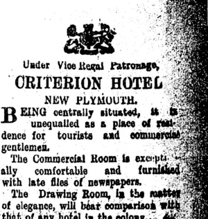 Page 1 Advertisements Column 7 (Taranaki Daily News 2-10-1907)