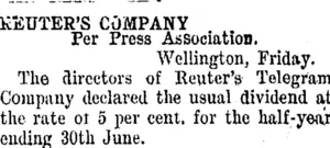REUTER'S COMPANY. (Taranaki Daily News 12-10-1907)