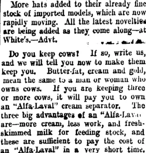 Page 4 Advertisements Column 2 (Taranaki Daily News 24-10-1907)