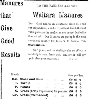 Page 4 Advertisements Column 7 (Taranaki Daily News 24-10-1907)