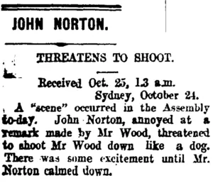 JOHN NORTON. (Taranaki Daily News 25-10-1907)