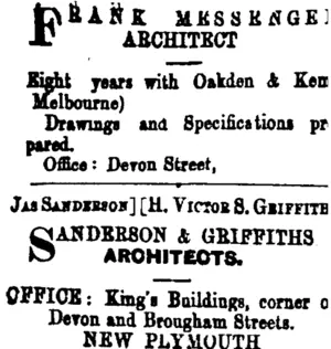 Page 1 Advertisements Column 1 (Taranaki Daily News 25-10-1907)
