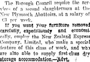 Page 2 Advertisements Column 3 (Taranaki Daily News 21-10-1907)