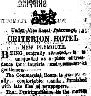 Page 1 Advertisements Column 8 (Taranaki Daily News 21-10-1907)