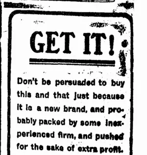 Page 3 Advertisements Column 8 (Taranaki Daily News 22-10-1907)