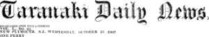 Masthead (Taranaki Daily News 23-10-1907)