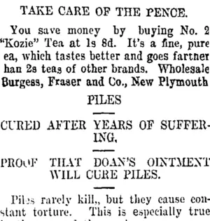 Page 3 Advertisements Column 3 (Taranaki Daily News 4-11-1907)