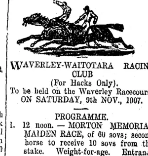Page 4 Advertisements Column 8 (Taranaki Daily News 4-11-1907)