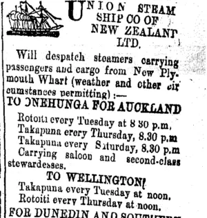 Page 4 Advertisements Column 9 (Taranaki Daily News 5-11-1907)