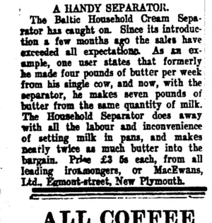 Page 2 Advertisements Column 1 (Taranaki Daily News 6-11-1907)