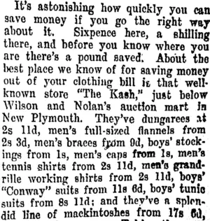 Page 2 Advertisements Column 5 (Taranaki Daily News 6-11-1907)