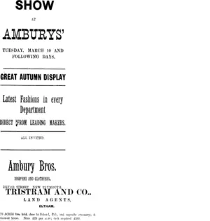 Page 1 Advertisements Column 3 (Taranaki Daily News 25-3-1908)