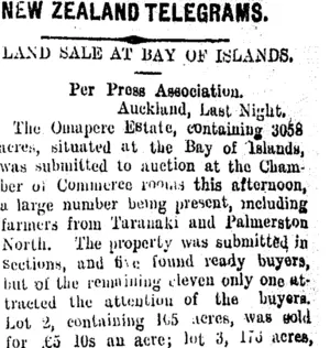 NEW ZEALAND TELEGRAMS. (Taranaki Daily News 2-5-1908)