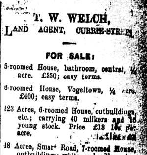 Page 1 Advertisements Column 6 (Taranaki Daily News 26-8-1908)