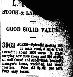 Page 1 Advertisements Column 7 (Taranaki Daily News 14-1-1909)