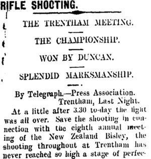 RIFLE SHOOTING. (Taranaki Daily News 13-3-1909)