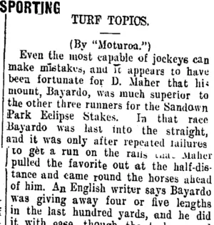 SPORTING. (Taranaki Daily News 14-9-1909)