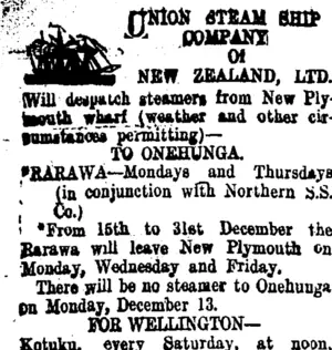 Page 1 Advertisements Column 1 (Taranaki Daily News 14-12-1909)