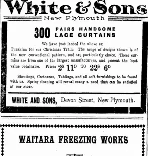 Page 1 Advertisements Column 5 (Taranaki Daily News 16-12-1909)