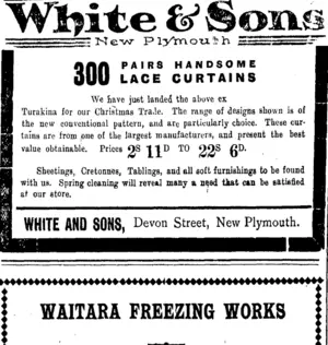 Page 1 Advertisements Column 5 (Taranaki Daily News 17-12-1909)