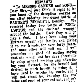 Page 3 Advertisements Column 1 (Taranaki Daily News 13-12-1909)