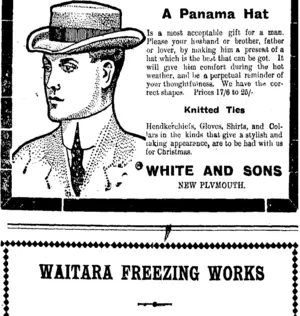 Page 1 Advertisements Column 5 (Taranaki Daily News 21-12-1909)
