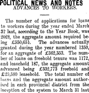 POLITICAL NEWS AND NOTES (Taranaki Daily News 29-9-1910)