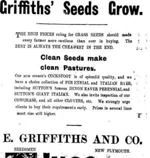 Page 7 Advertisements Column 4 (Taranaki Daily News 28-2-1911)
