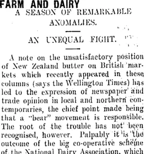 FARM AND DAIRY (Taranaki Daily News 2-3-1911)