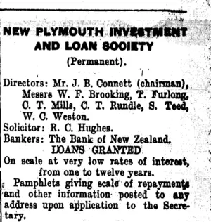Page 7 Advertisements Column 4 (Taranaki Daily News 21-8-1911)