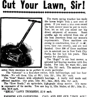 Page 7 Advertisements Column 1 (Taranaki Daily News 1-11-1911)