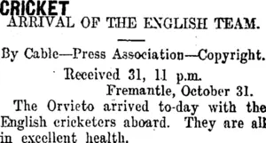 CRICKET (Taranaki Daily News 1-11-1911)