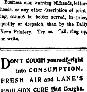 Page 3 Advertisements Column 2 (Taranaki Daily News 14-11-1911)