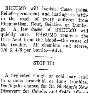 Page 4 Advertisements Column 5 (Taranaki Daily News 15-11-1911)