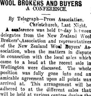 WOOL BROKERS AND BUYERS (Taranaki Daily News 15-11-1911)
