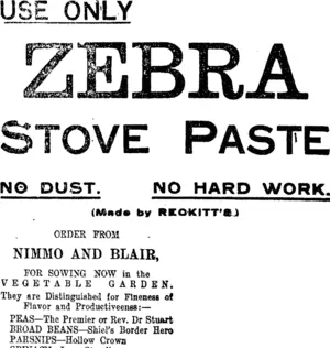 Page 8 Advertisements Column 5 (Taranaki Daily News 15-11-1911)