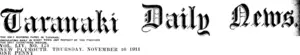 Masthead (Taranaki Daily News 16-11-1911)